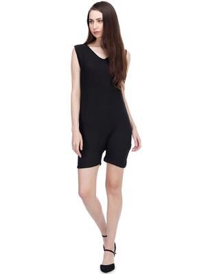 v-neck solid romper - 15966380 - Standard Image - 4
