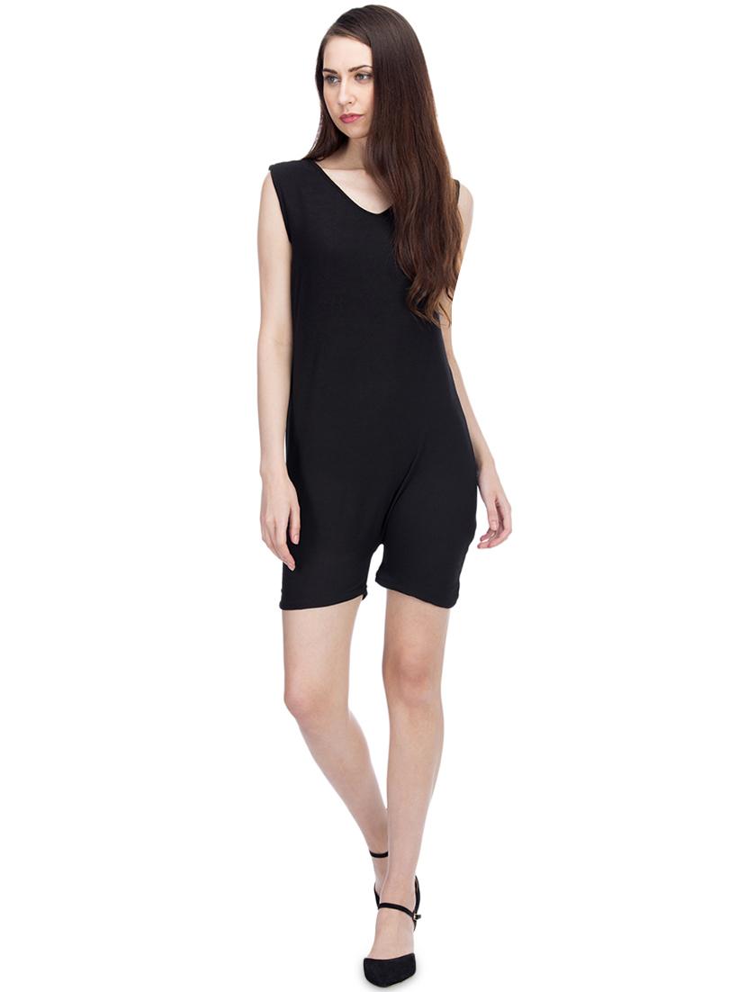 v-neck solid romper - 15966380 - Zoom Image - 4