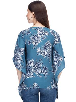round neck floral kaftan - 15966381 - Standard Image - 3