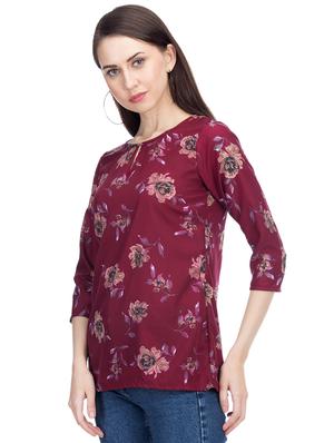 keyhole neck floral tunic - 15966385 - Standard Image - 2