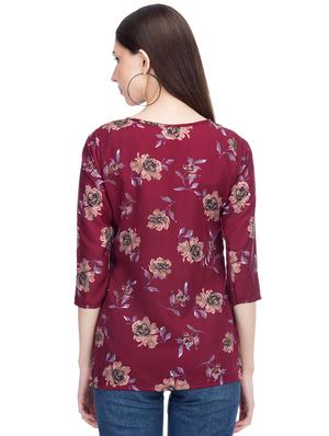 keyhole neck floral tunic - 15966385 - Standard Image - 3