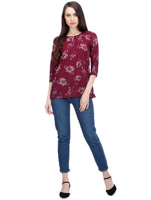 keyhole neck floral tunic - 15966385 - Standard Image - 4