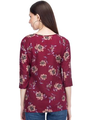 keyhole neck floral top - 15966508 - Standard Image - 3