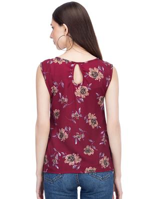 keyhole back floral top - 15966513 - Standard Image - 3