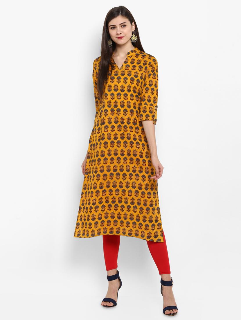 printed straight kurta - 15966649 - Zoom Image - 1