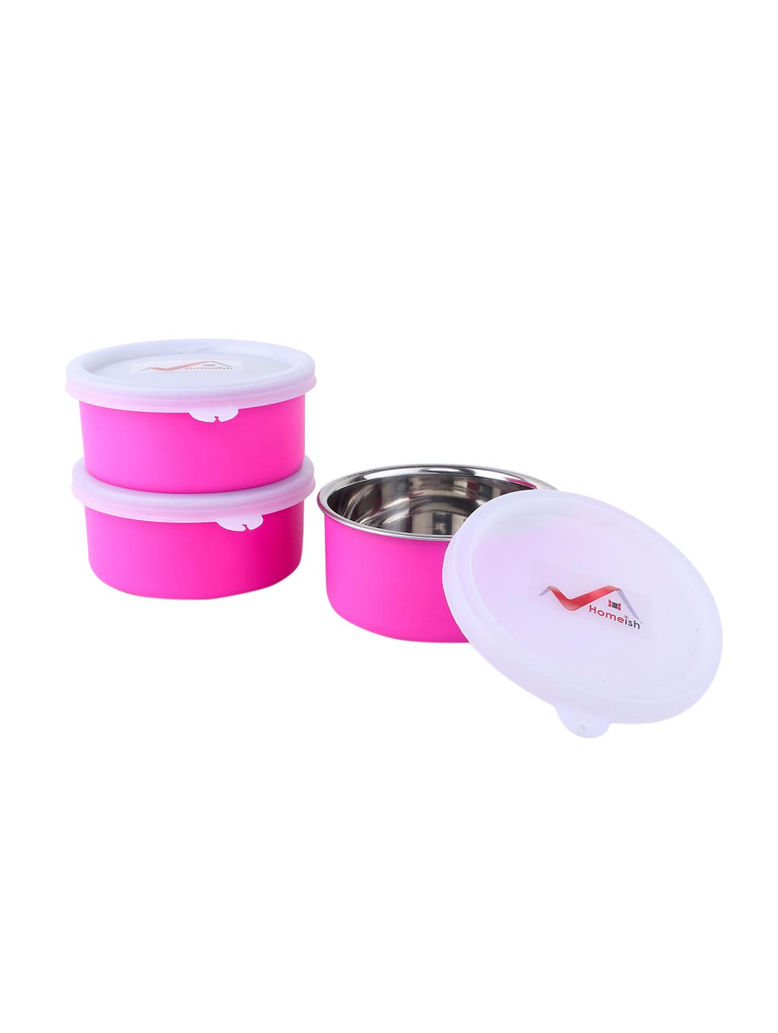 stainless steel small lunch containers (set of 3) - 15966832 - Zoom Image - 2
