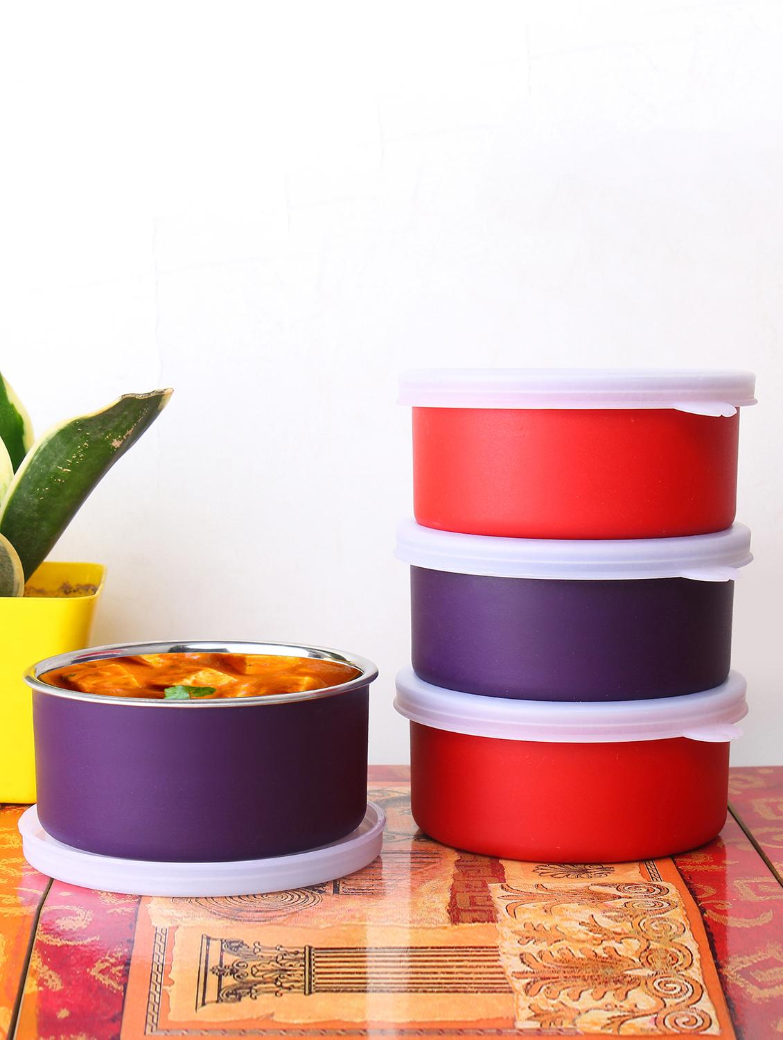 stainless steel small lunch containers set of 4 - 15966838 - Zoom Image - 1