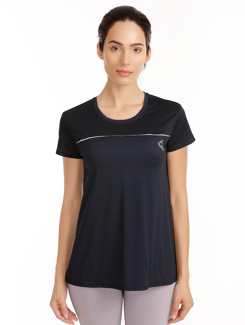 piping detail mesh paneled tee - 15966907 - Zoom Image - 1