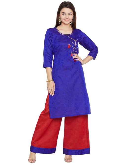 gota patti kurta with palazzo set - 15967120 - Very Small Image - 1