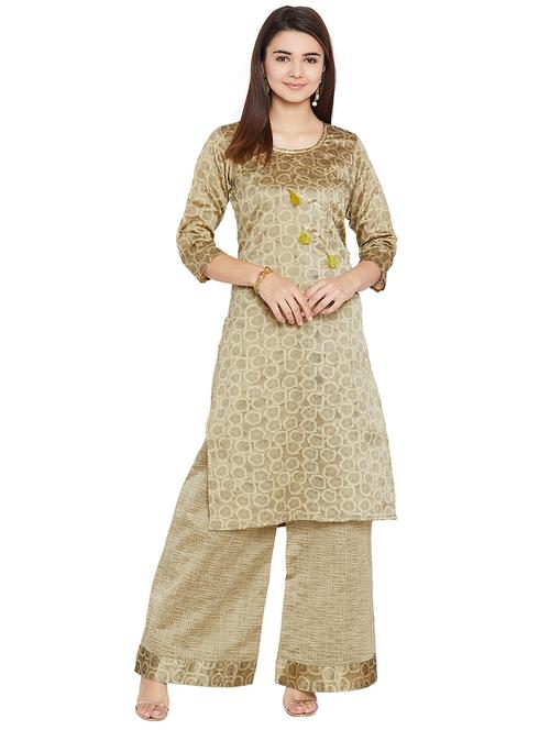 gota patti self-design kurta with palazzo set - 15967121 - Standard Image - 1