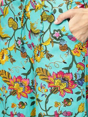 embroidered bell sleeved kurta palazzo set - 15967586 - Standard Image - 5