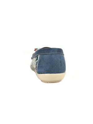 blue leatherette slip on loafers - 15967686 - Standard Image - 3