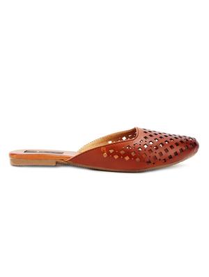 brown slip on mules - 15967694 - Standard Image - 2