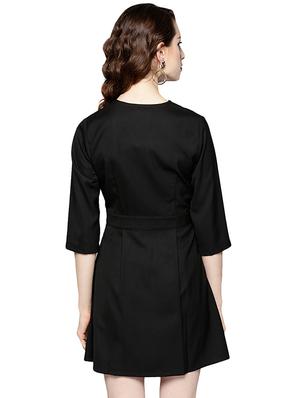 button detail a-line dress - 15967842 - Standard Image - 3