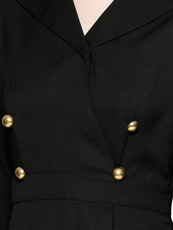 button detail a-line dress - 15967842 - Zoom Image - 4