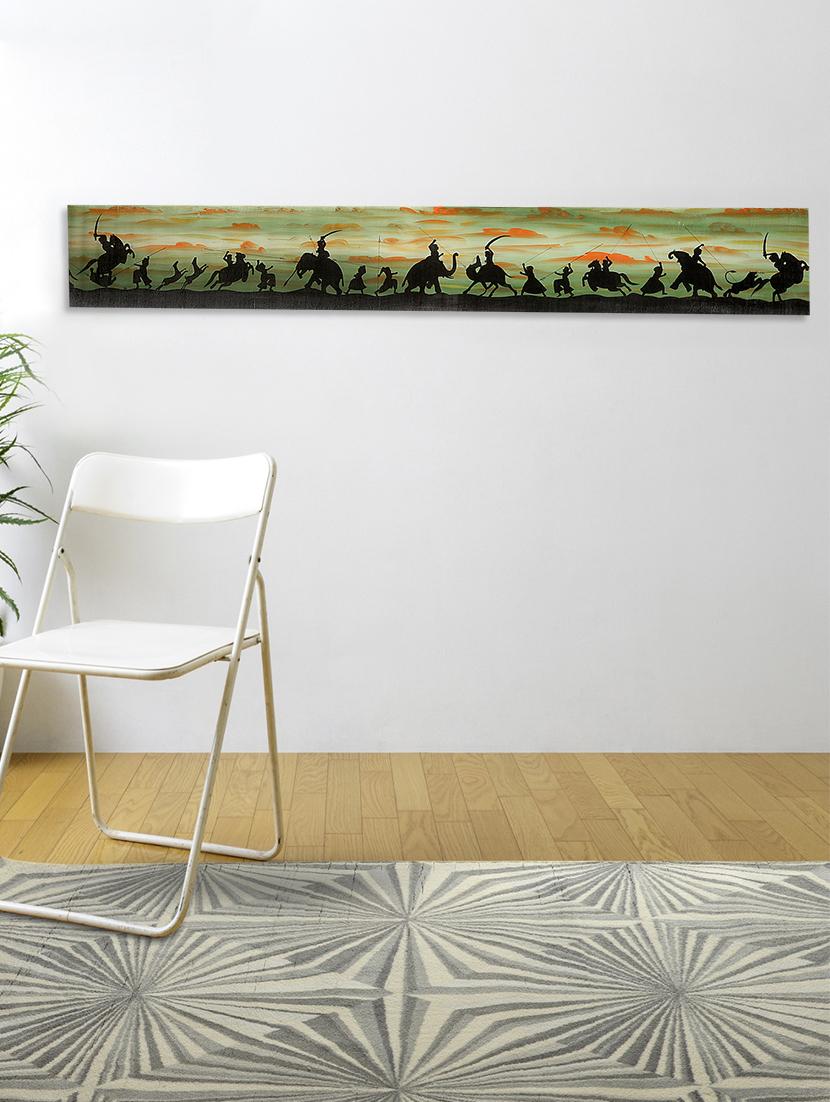 Handmade-Water-Color-Painting-Fighting in ram-without-frame- (22x160x.001 cm) - 15968238 - Zoom Image - 1