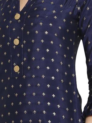 self-design kurta with sharara set - 15968322 - Standard Image - 4