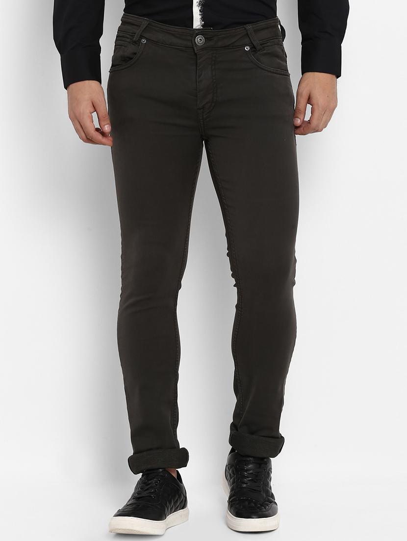 green cotton plain jeans - 15968348 - Zoom Image - 1
