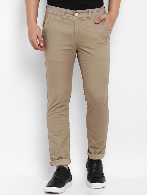 beige cotton chinos - 15968351 - Standard Image - 1