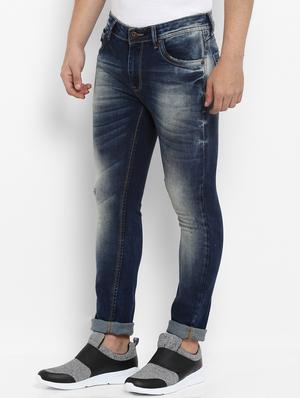 dark blue heavy washed ripped denim jeans - 15968356 - Standard Image - 2