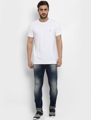 dark blue heavy washed ripped denim jeans - 15968356 - Standard Image - 4