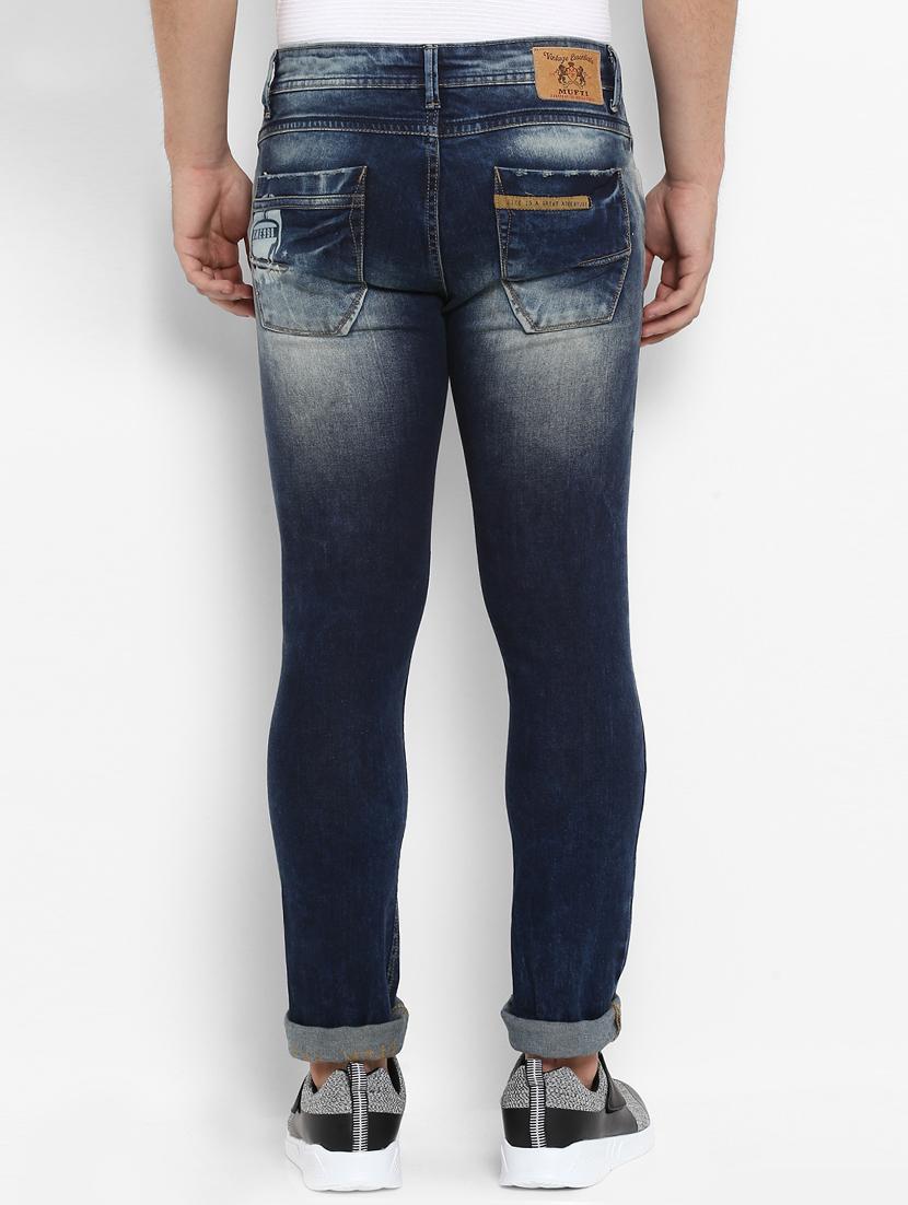 dark blue heavy washed ripped denim jeans - 15968356 - Zoom Image - 3