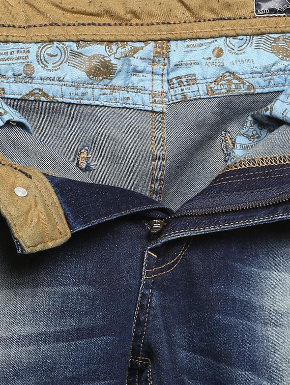 dark blue heavy washed ripped denim jeans - 15968356 - Zoom Image - 5