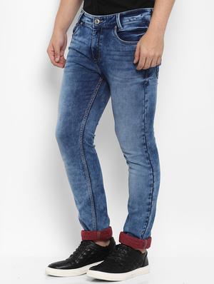 blue cotton washed jeans - 15968365 - Standard Image - 2