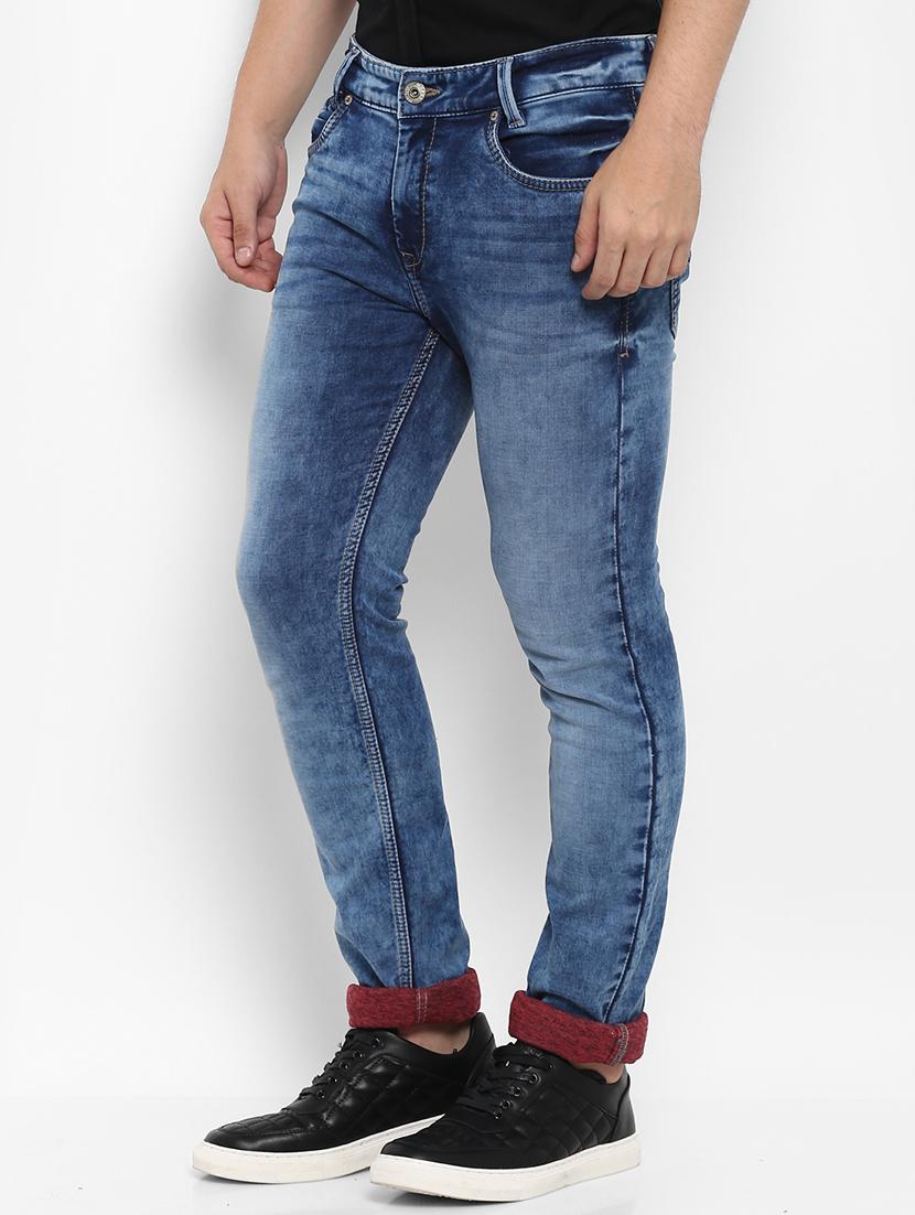 blue cotton washed jeans - 15968365 - Zoom Image - 2