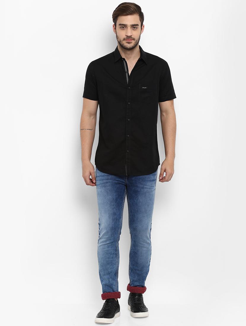 blue cotton washed jeans - 15968365 - Zoom Image - 4