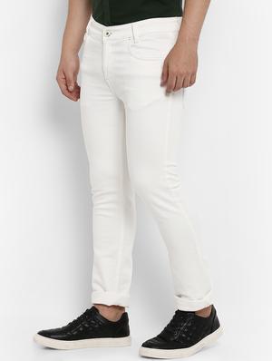 white cotton plain jeans - 15968367 - Standard Image - 2