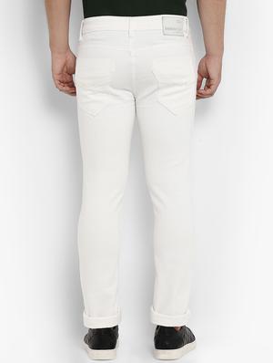 white cotton plain jeans - 15968367 - Standard Image - 3