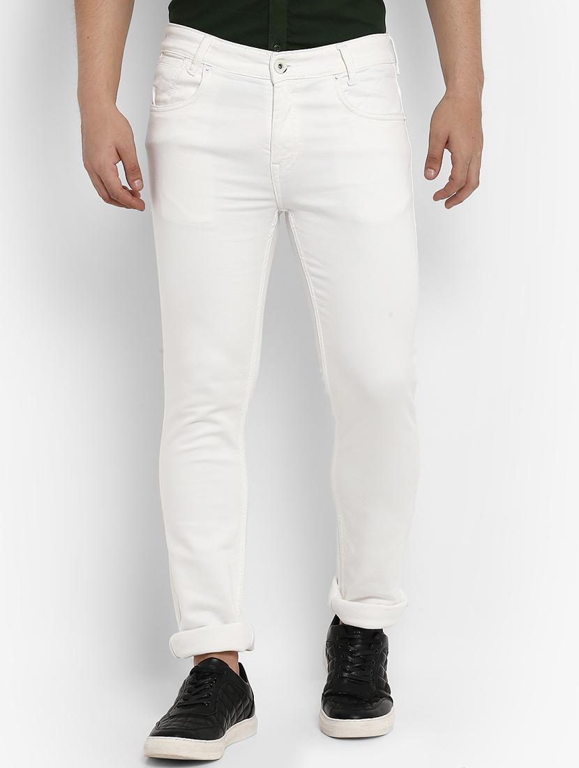 white cotton plain jeans - 15968367 - Zoom Image - 1