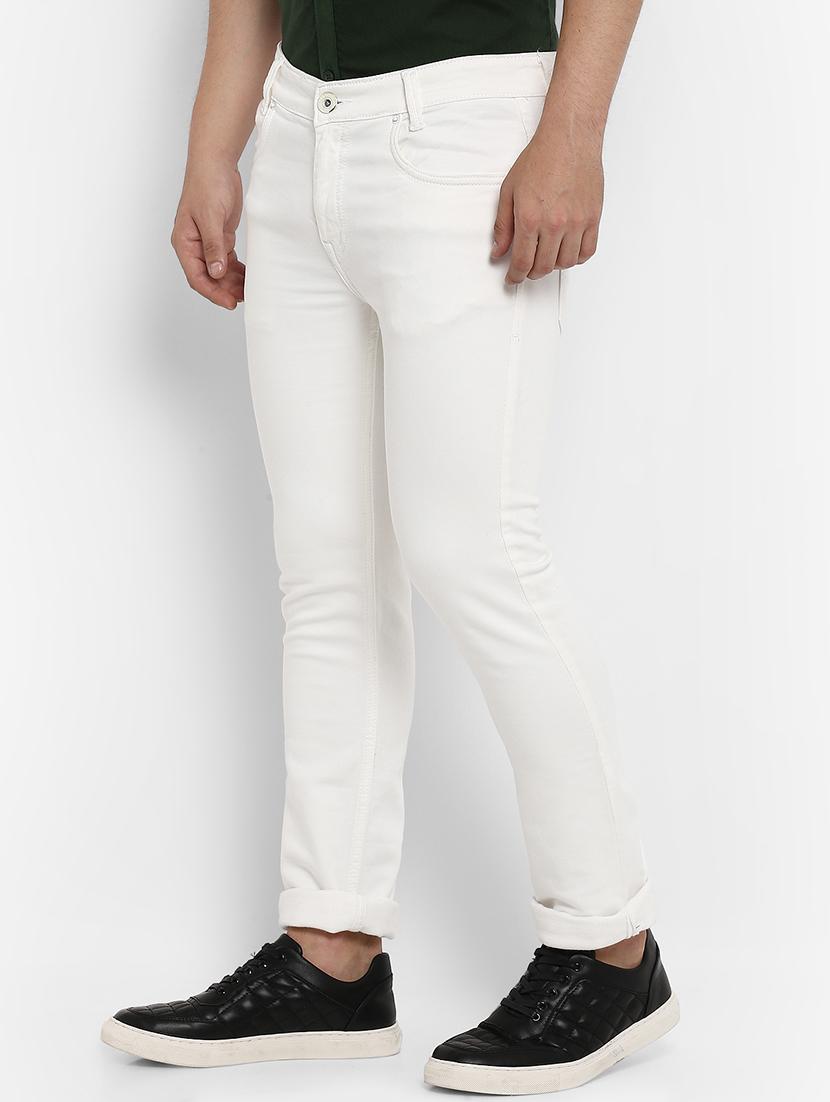 white cotton plain jeans - 15968367 - Zoom Image - 2