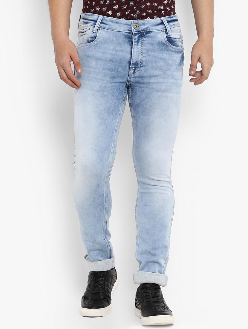 blue cotton washed jeans - 15968368 - Zoom Image - 1