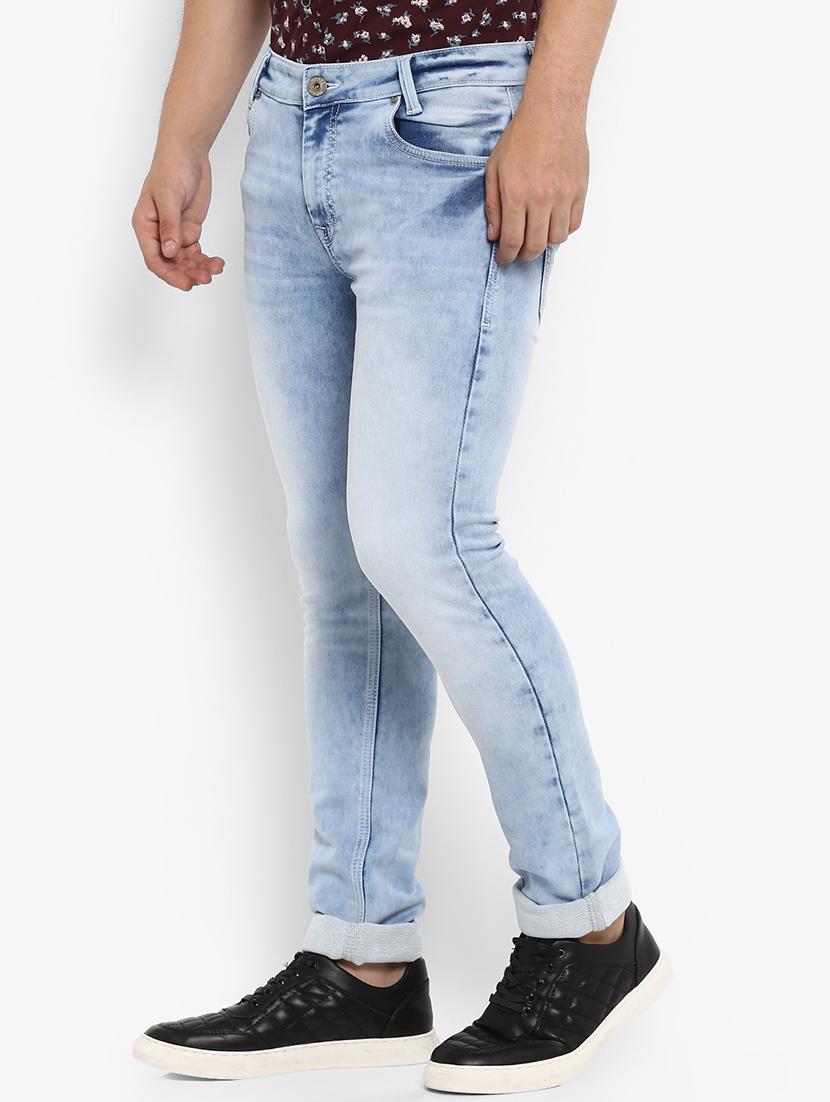 blue cotton washed jeans - 15968368 - Zoom Image - 2