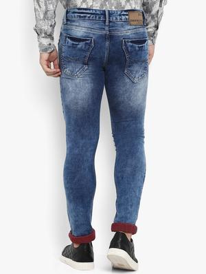 blue cotton washed jeans - 15968382 - Standard Image - 3