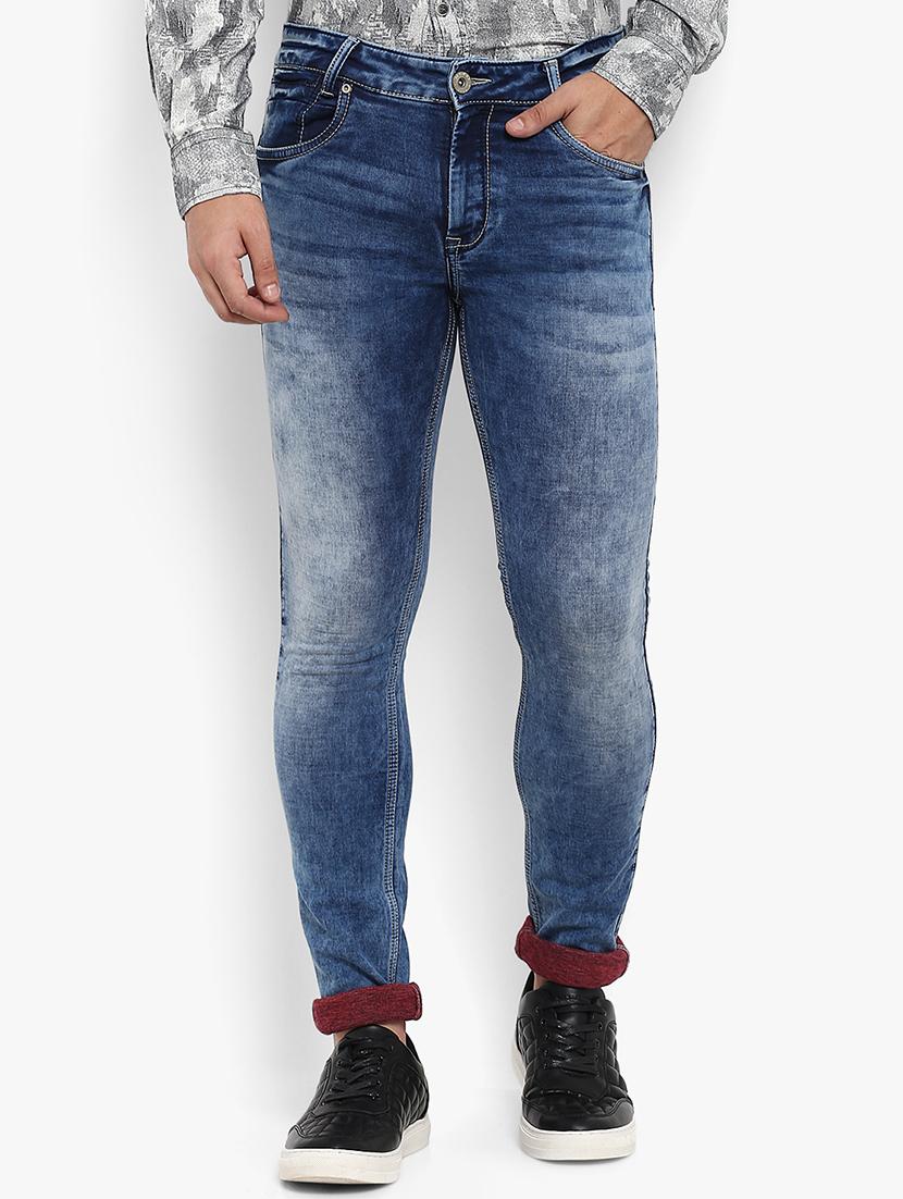 blue cotton washed jeans - 15968382 - Zoom Image - 1