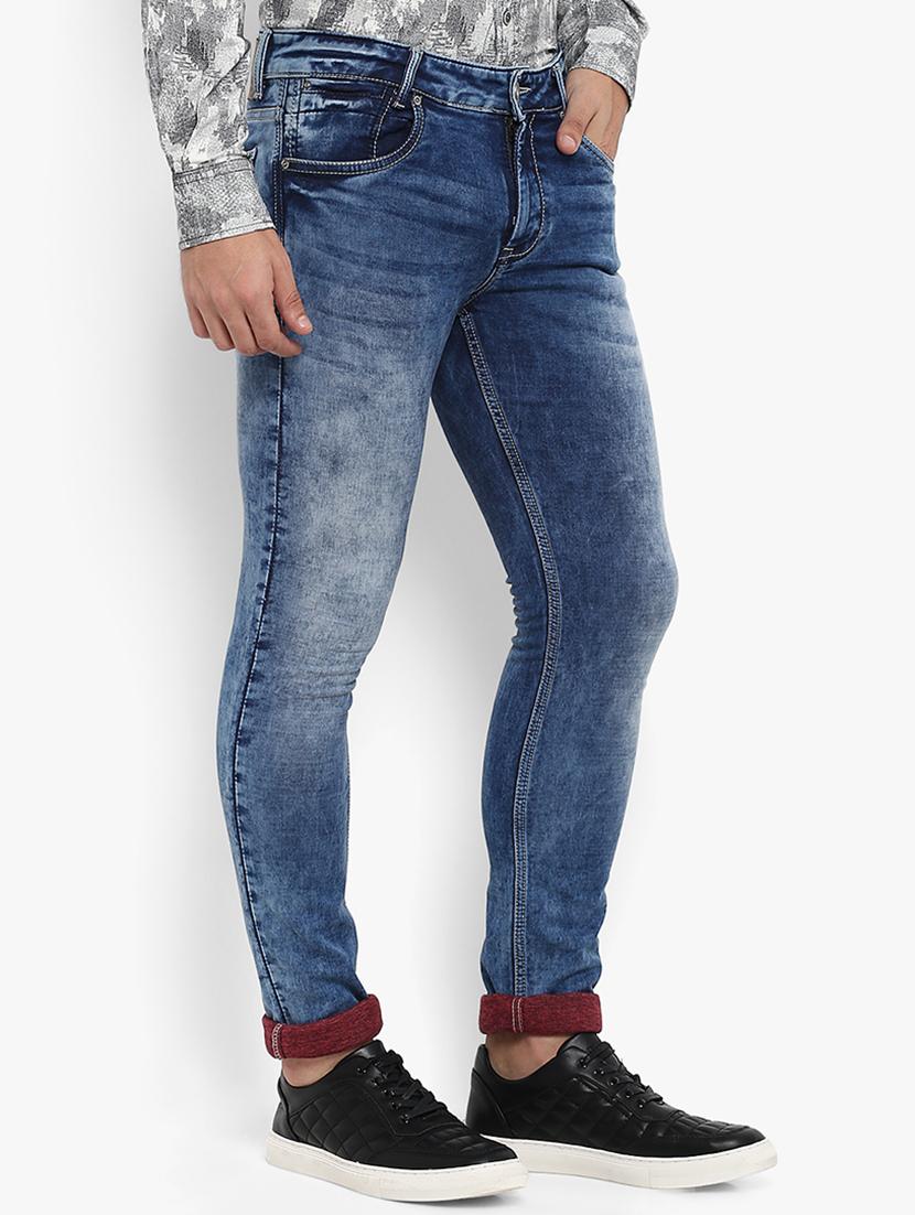 blue cotton washed jeans - 15968382 - Zoom Image - 2