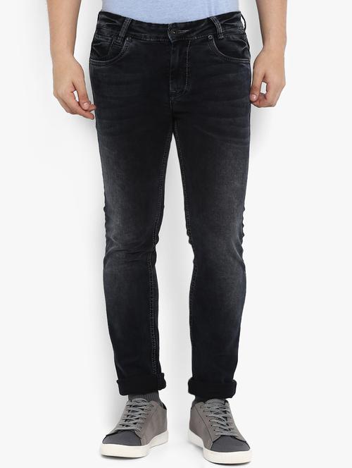 black cotton washed jeans - 15968388 - Standard Image - 1