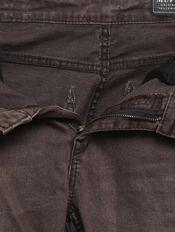brown cotton washed jeans - 15968391 - Zoom Image - 5