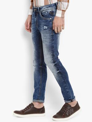 blue cotton ripped jeans - 15968414 - Standard Image - 2