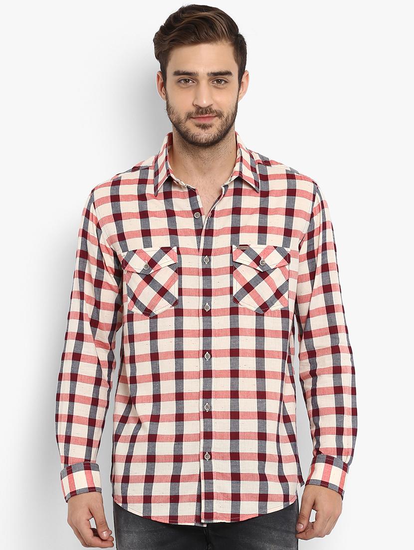 red cotton casual shirt - 15968437 - Zoom Image - 1