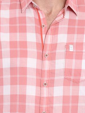 pink checkered casual shirt - 15968448 - Standard Image - 5