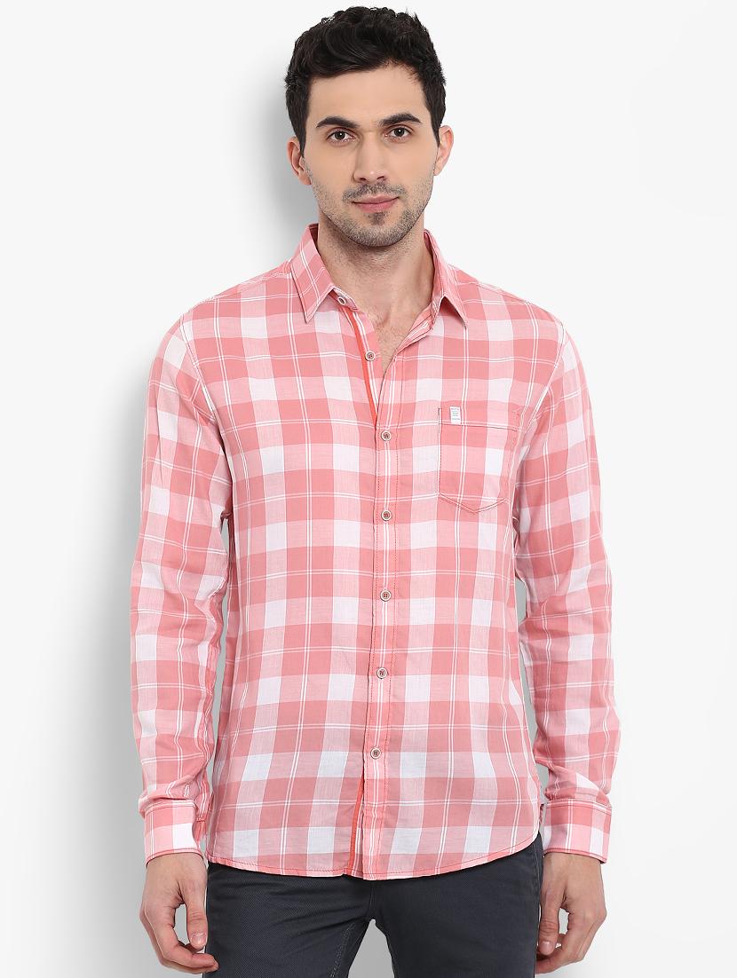 pink checkered casual shirt - 15968448 - Zoom Image - 1