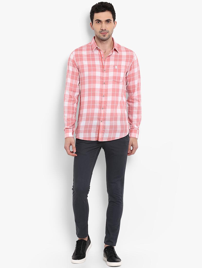 pink checkered casual shirt - 15968448 - Zoom Image - 4