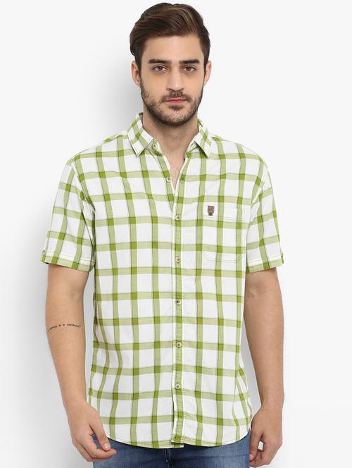 green checkered casual shirt - 15968458 - Standard Image - 1