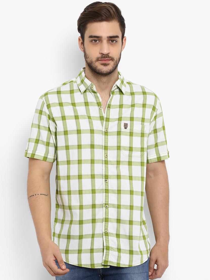 green checkered casual shirt - 15968458 - Zoom Image - 1