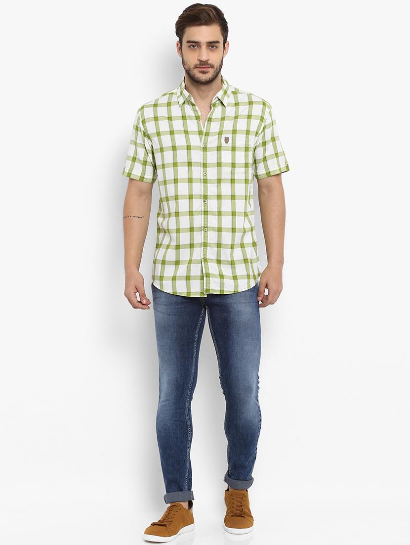 green checkered casual shirt - 15968458 - Zoom Image - 4