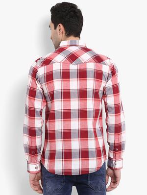 red checkered casual shirt - 15968474 - Standard Image - 3